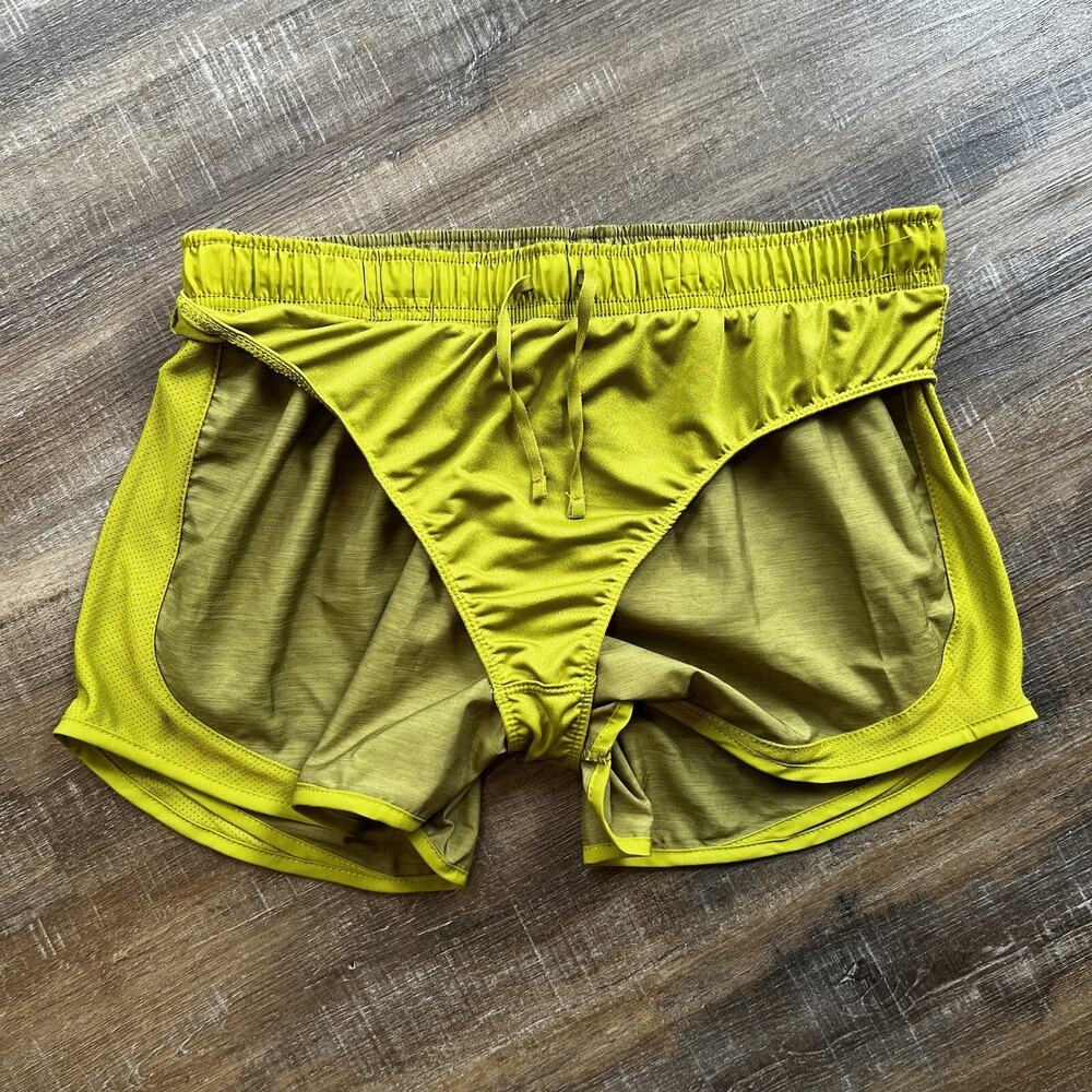 Nike Running Shorts Large Womens 3" Dri Fit Tempo Green Brief Lined - Picture 6 of 9
